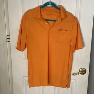 Greg Norman orange golf shirt, size medium, good used condition